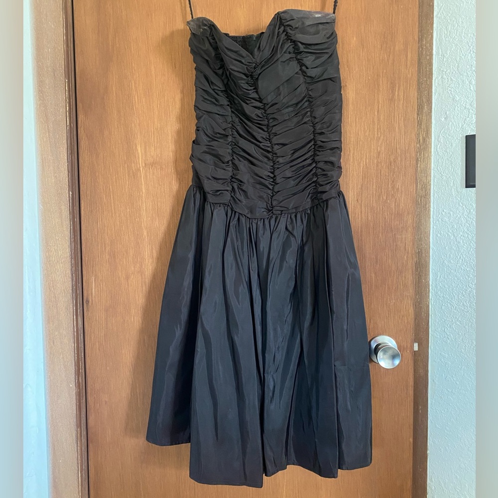 Katie Black Strapless Dress Size 14